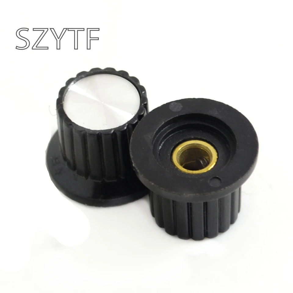 Ручка потенциометра бакелитовая ручка KYP25 18 6J апертурой 6 мм серая шляпа|potentiometer