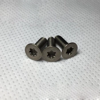 

M3 Torx T&TX Screws TA2 Titanium Flat head Bolts Countersunk Pure Titanium Screw ISO14581 Length 6mm-20mm 2Pcs