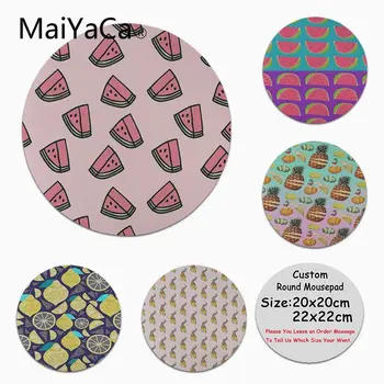 

MaiYaCa New Arrivals Watermelons Anti-Slip Durable Silicone Computermats Rubber Mouse pad Computer Game Tablet Round Mousepad