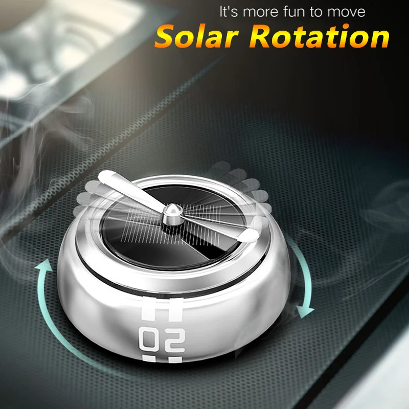 Automobiles Solar Rotated Car Air Freshener Aroma Diffuser Car Perfume Fragrance Smell Air Purifier Ornaments Accessories