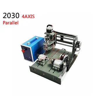 

4axis mini cnc machine 3020 pcb engraving router with rotary axis 300w spinlde Parallel port