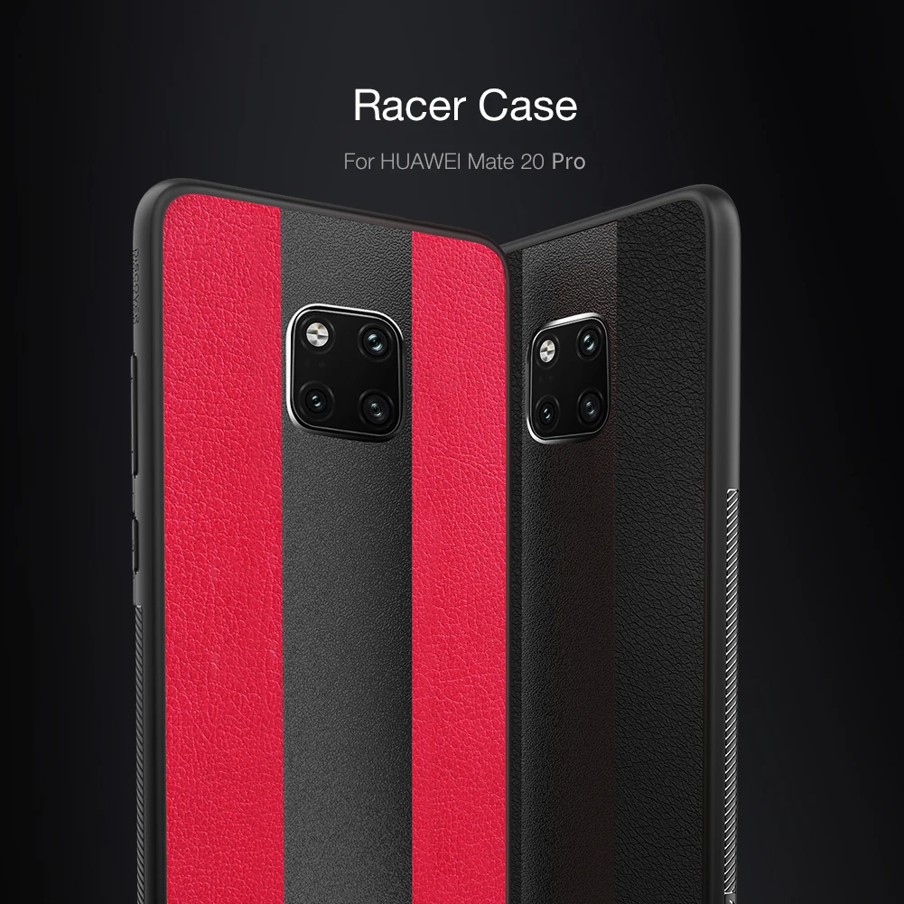 

New 2018 For Huawei Mate 20 pro Case Cover Leather Surface Racer Case For Huawei Mate 20 pro Fitted Cases Anti-Fingerprint Cover