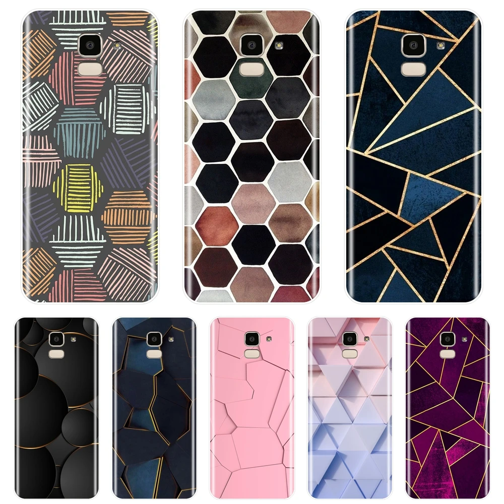 

Phone Case For Samsung Galaxy J4 J6 J8 Plus Soft Silicone Geometry Back Cover For Samsung J2 J5 J7 Prime J3 J5 J7 2015 2016 2017