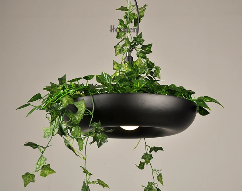 Horsten Creative Modern DIY Hanging Gardens of Babylon Plants Lamp Potted  Nordic Aluminum White Pots Plant Pendant Lights (12)