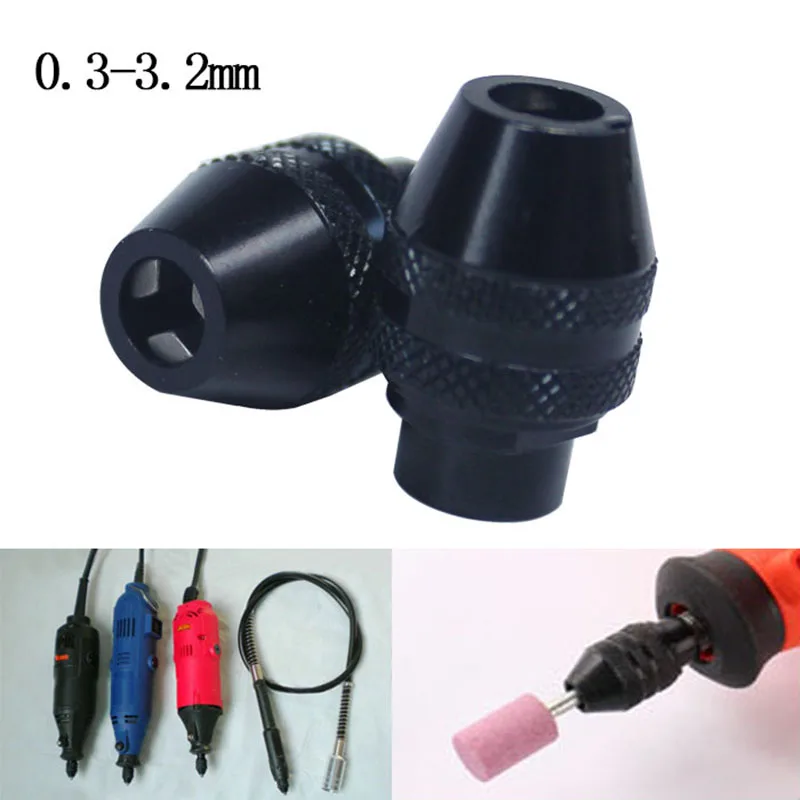  1pc keyless drill chuck for dremel Rotary Tools dremel Accessories 0.5-3.2mm mini drill chucks adap