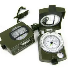 Складной медный альпинистский компас, портативный светящийся Военный компас для поклонников, многофункциональный карманный компас