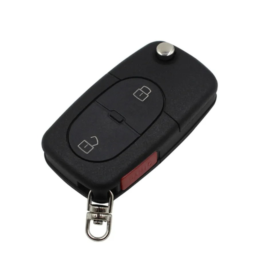For Audi A1 A2 A3 A4 A5 Instead of Original Factory Auto Car Key KEAU 2 + 1 Buttons with Panic Button Change Car Key Shell 3