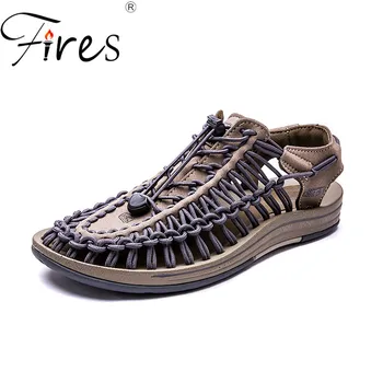 

Fires Summer Man Sandals Outdoor Flat Shoes Quick-drying Beach Shoes Soft Leisure Shoes Breathable Light Man Casual Loafers