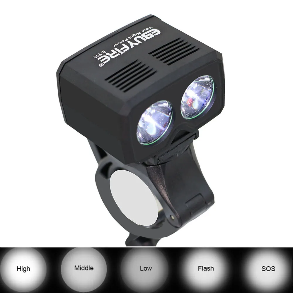 Sale LED Bike light 6000LM 5 Modes USB Rechargeable bicycle Front lamp 2x LED light Cycling taillight 5