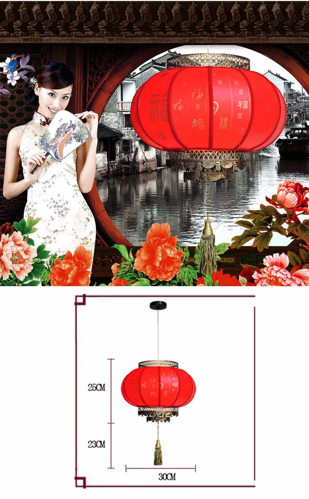 В китайском и японском стиле 30/40/50 см кабулк красный цвет, подвесные фонари светильник старинная Подвесная лампа отель гостиной ресторана вечерние Lighting светильники