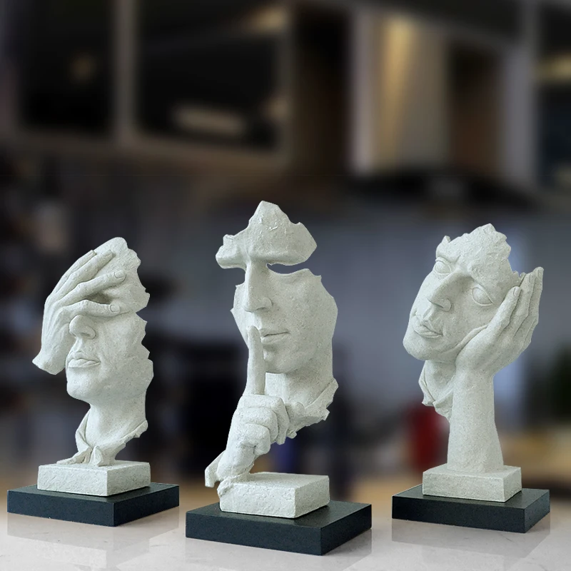 كونتيننتال ريترو خلاصة النحت الديكور غرفة الدراسة خزانة ديكور سطح المكتب الديكور الإبداعي