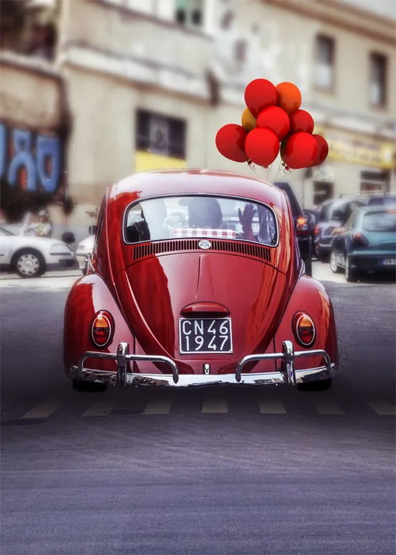 

Red balloons on car photography backdrops valentine photo background for photo studio backgrounds photophone S-759