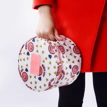 Дома neceser Organizador круглый баррель мешок для бюстгальтер Нижнее Бельё для девочек Одежда Организатор Сумки для хранения Водонепроницаемый путешествия косметический на молнии