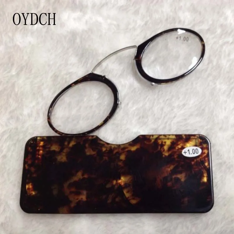 

Legless clip nose reading glasses portable men's and women's universa reading glasses mini wallet glasses
