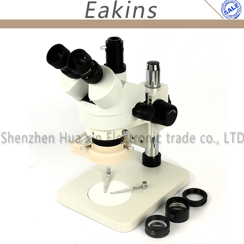 3.5X-90X zoom Simul-focal стерео тринокулярный микроскоп 0.5X 1X 2X линза Барлоу 56 LED свет для