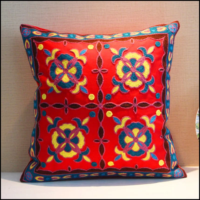 European Folk Custom Cushion Cover Embroidered Printing Cushion Covers