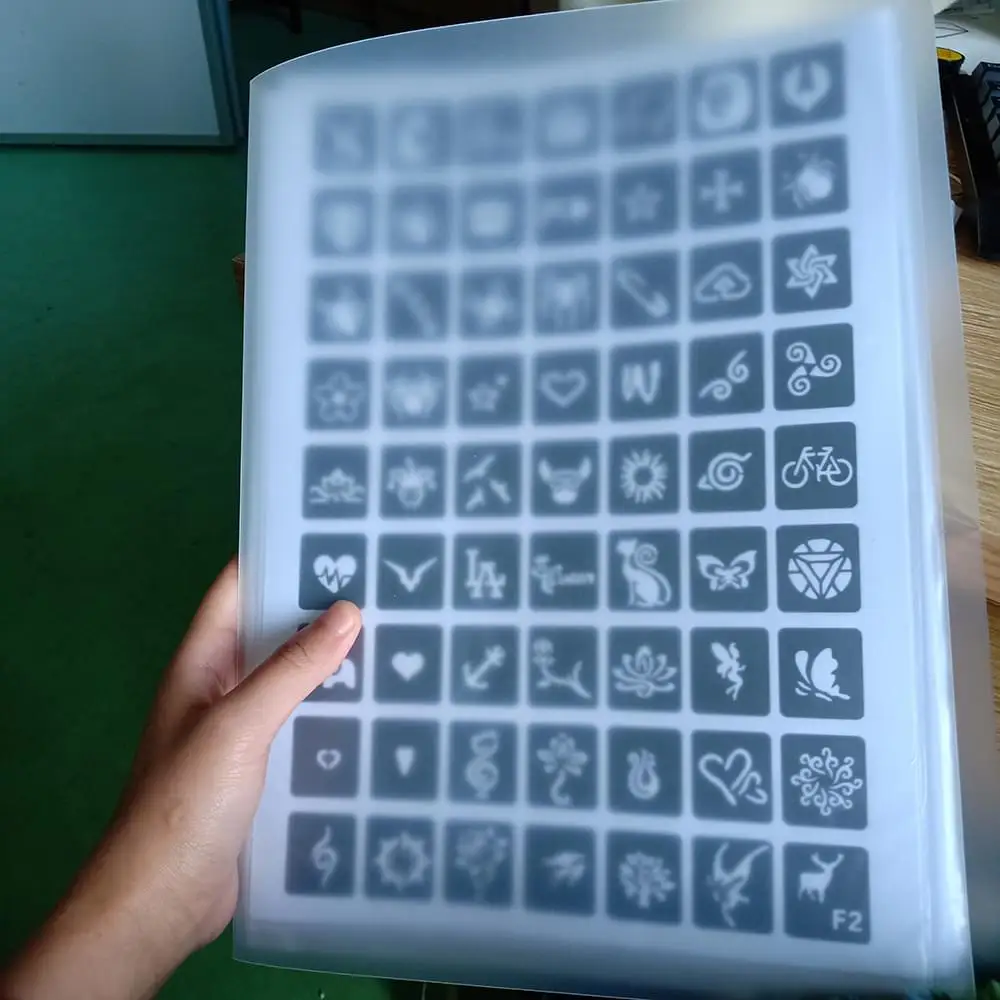 big Airbrush Tattoo Stencils For Women Kids Drawing Template Henna Tattoo Stencil For Paiting Glitter Tattoos 20sheets