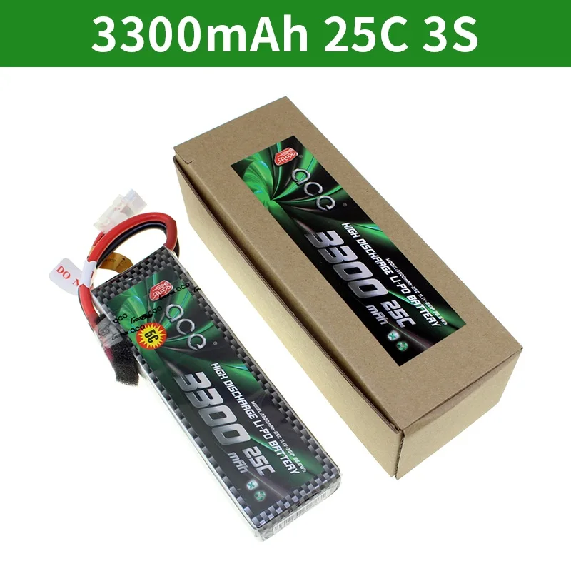 Gens ACE Lipo 3S литий Батарея 11,1 V 800 1300 1800 2200 3300 4000 мА/ч, 15C 20C 25C тележка с четырьмя осями с неизменяемой геометрией крыла автомобиля лодка - Цвет: 3S 3300MAH 25C