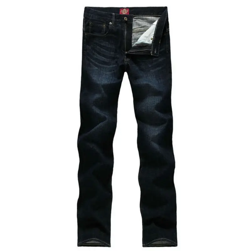 Мужские джинсы, Мужские брендовые дизайнерские джинсы из хлопка, облегающие прямые джинсы большого размера плюс, высокое качество, размеры 32x34 34x34 36x34 38x36