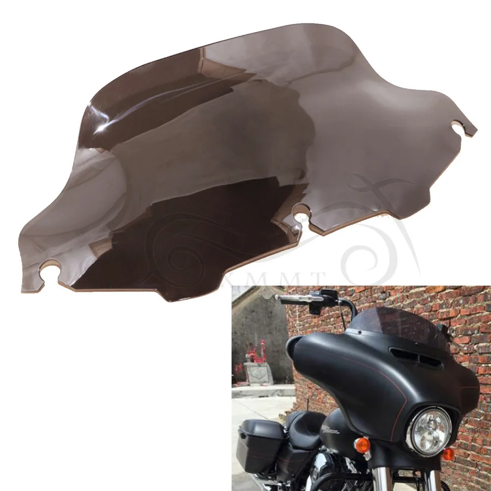 8" Light Smoke Wave Windshield Windscreen Wind Air Deflector Spoiler For Harley Electra Street Glide Classic 1996 - 2013 2012 |