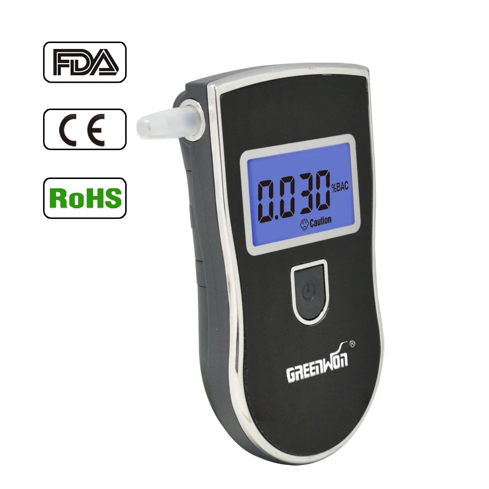 Portable Breath Alcohol Analyzer, Digital Breathalyzer Tester,LCD