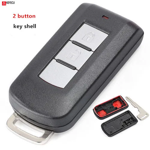 

Keyecu New Remote Key Shell Case Fob 2 Button for Mitsubishi Lancer Outlander 2008 2009 2010 2011 2012 2013 2014 2015 2016