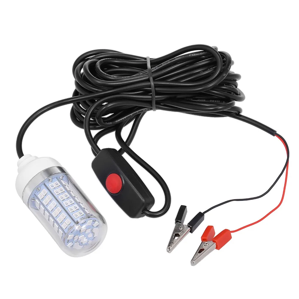 Рыболовный светильник светодиодный светильник система поиска рыбы светильник с 30 футовым шнуром питания и батарейным зажимом