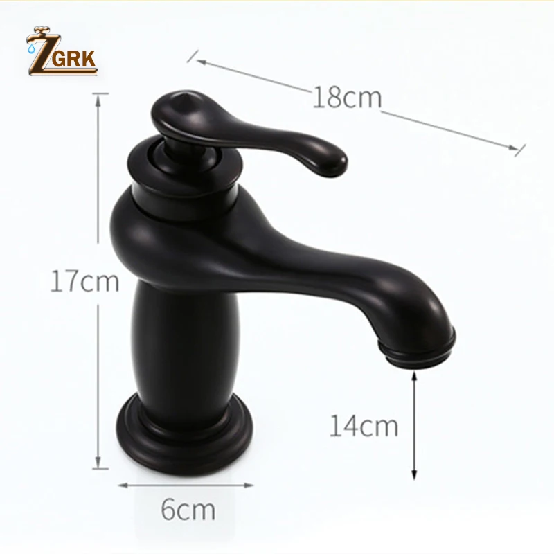 Günstig ZGRK Becken Wasserhahn Schwarz Messing Lampe Stil Bad Waschbecken Wasserhahn Einzigen Griff Deck Vintage Waschen Mischbatterie Kran