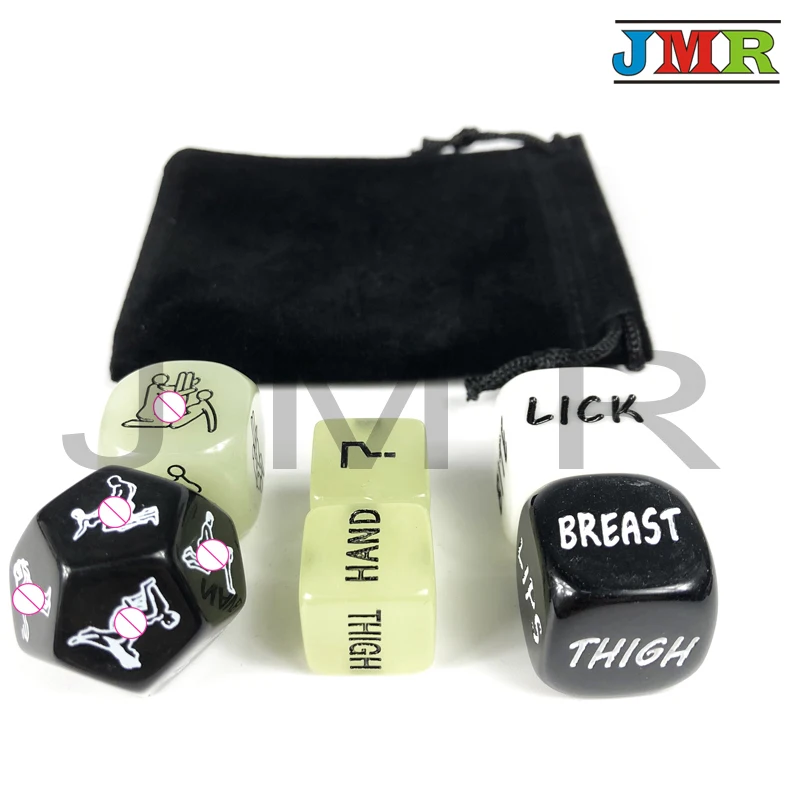6pcs/set Sex Dice Set Luminous Dice Erotic Craps Night Lights Romance