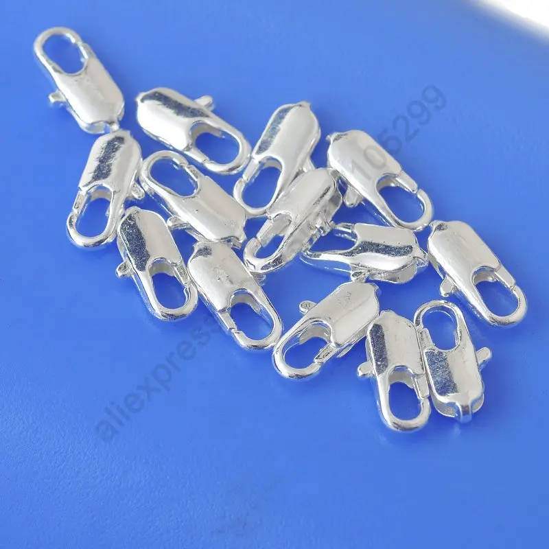 DIY ювелирных изделий 100 шт чистое серебро 925 пробы застежка-краб для ожерелья Браслет соединитель компонент высокого качества