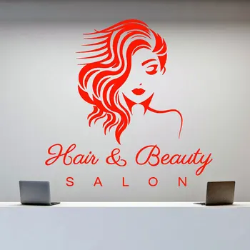 

Styling hairdressing beauty vinyl sticker barber shop beauty salon salon storefront decoration mural removable wall sticker MF48