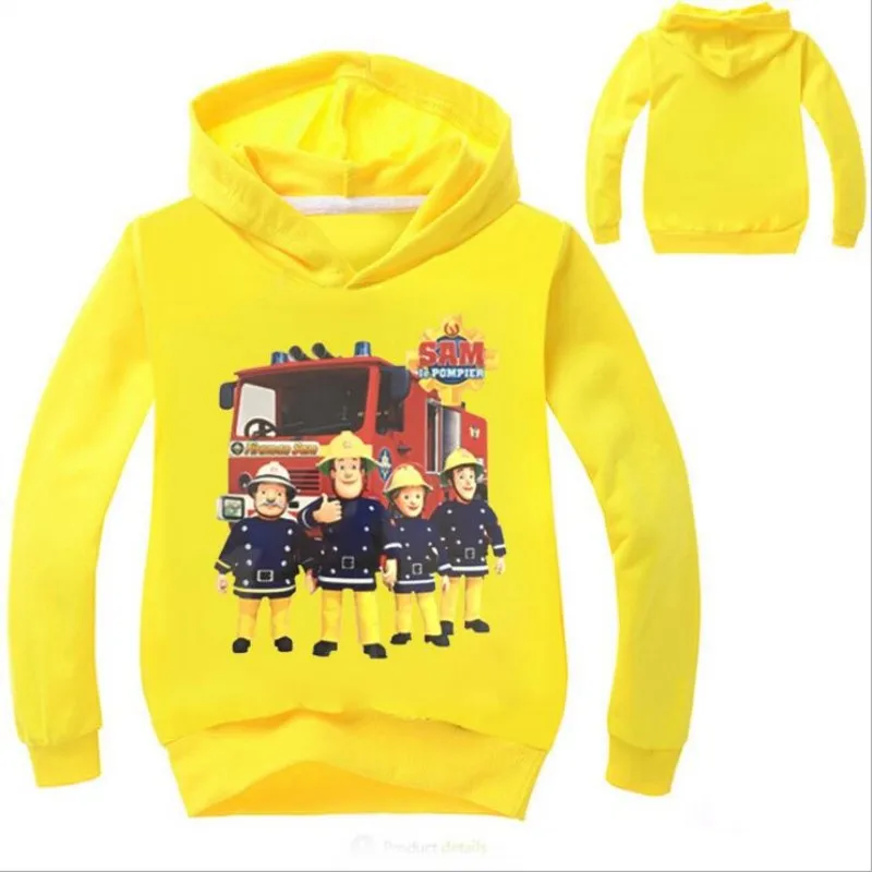 Новые детские Пожарный одежда Сэм teenes плиса; толстовки и спортивные свитера для мальчиков; кардиган на молнии с Cuir верхняя одежда для младенцев толстовки для маленьких мальчиков и девочек - Цвет: Yellow XLBBNO7646