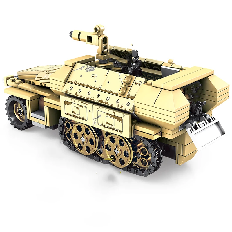 Военный бронированный автомобиль Танк самолет строительные блоки Technic City Army WW2