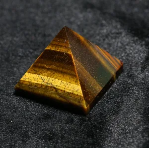 2015 тигровый глаз кристалл кварца гравированные 40 мм 1,5 дюймов Пирамида резные Камень Чакра Камни Исцеление Рейки кулон Бесплатная доставка - изображение