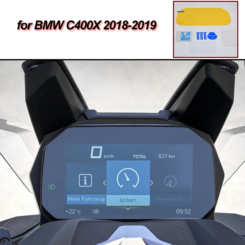 C400X moto Cluster Scratch Protection Film Instrument Dashboard Cover Guard TPU Blu-ray for BMW 2018-2019 C400X (1)