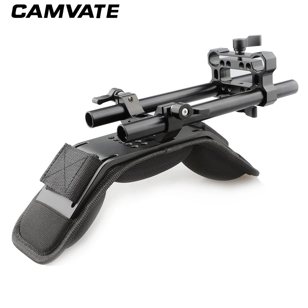 CAMVATE пены плечевая накладка с 15 мм Двойным Зажимом M12 200mm стержень для DLSR