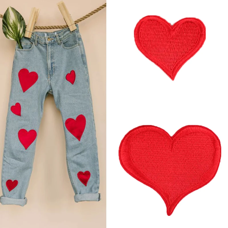 heart patches for jeans