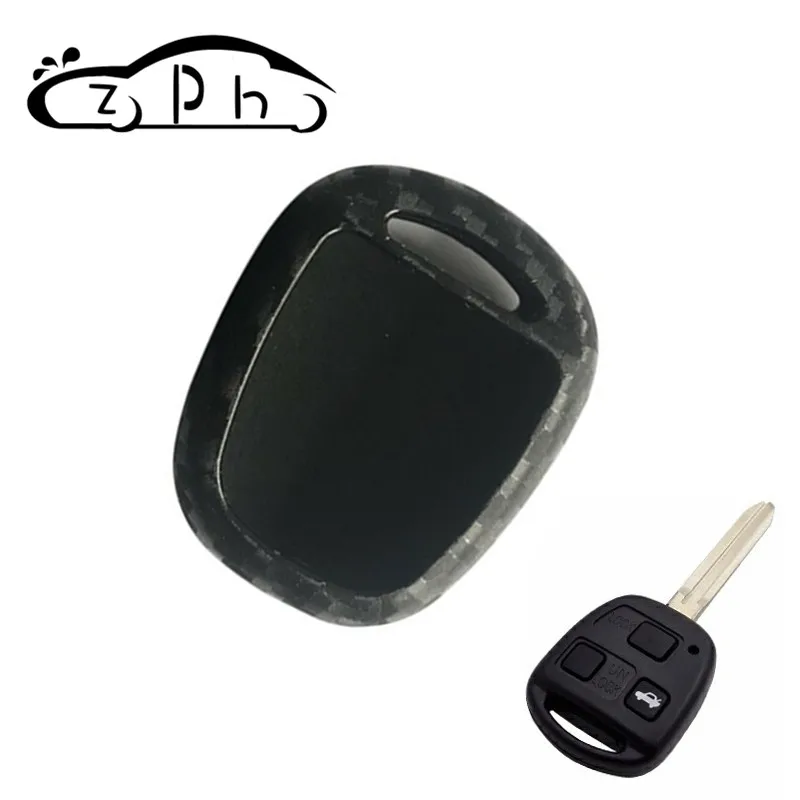 Мягкий карбоновый чехол для автомобильного ключа с 2 кнопками TOYOTA CAMRY RAV4 PRADO COROLLA