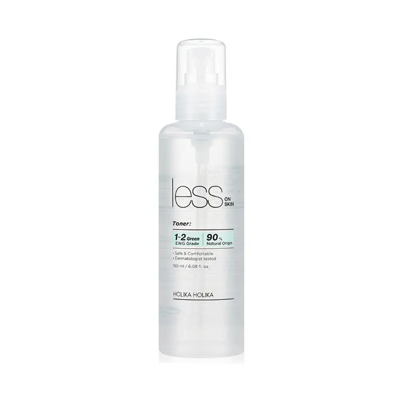 

HOLIKA HOLIKA Less On Skin Toner 180ml Face Toner Water Smooth Facial Essence Skin Care Moisturizing Korea Cosmetic