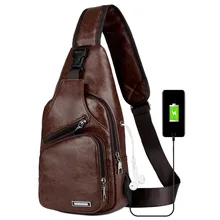 Для мужчин Креста тела сумки Theftproof искусственная кожа груди мешок путешествия сумка 4 цвета слинг зарядки Пакет bolso hombre