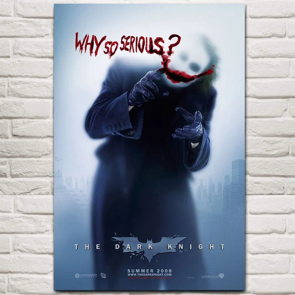 Batman The Dark Knight DC Superhero Movie Silk Poster Trippy Art Print Joker