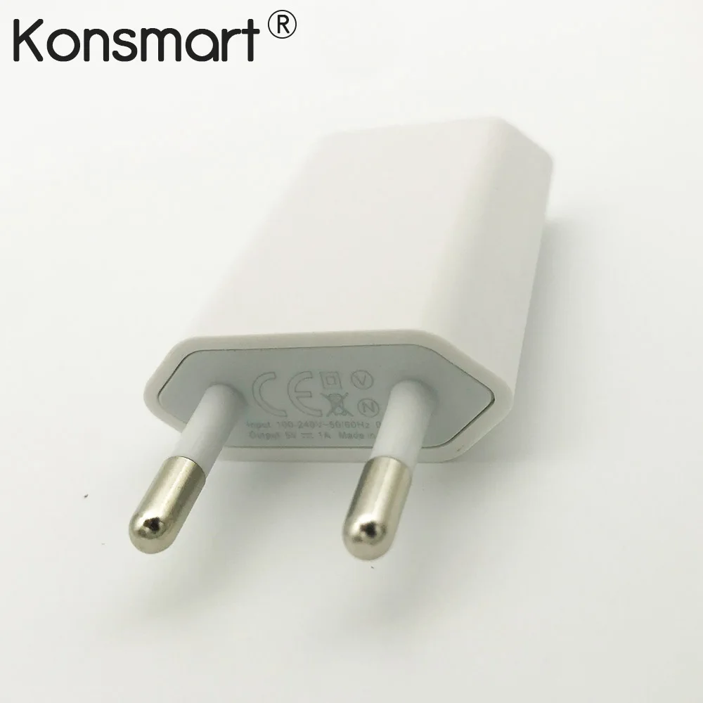 

European Travel Wall Phone Charger For iphone X 8 7 6 6S Plus 5S 5 SE 4S Cargador USB Power Adapter For Xiaomi Redmi Konsmart