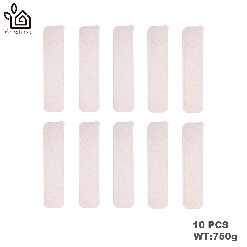 

Entertime 10pcs/lot Eco-friendly portable travel wheat straw carry box/case for straws/cutlery/flatware set
