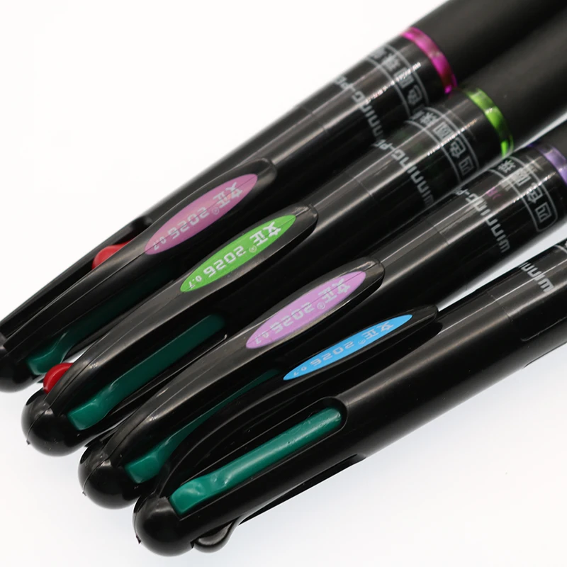 2 шт/партия бренд 4 в 1 цветная ручка Новая красочная шариковая ручка многоцелевой школьные канцелярские принадлежности