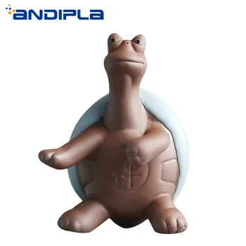 

Authentic Yixing Purple Clay Tea Pet Tortoise Prolong Life Chinese Zisha Crafts Collectible Home Decoration Tea Set Accessories