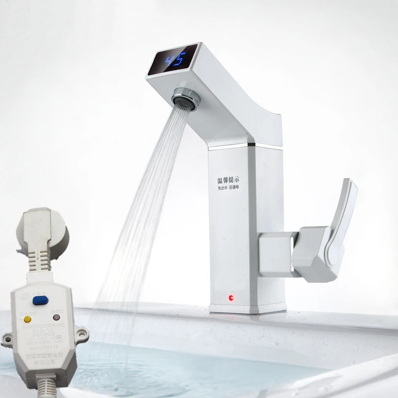 

The new design ML0010 2500W LED display temperature tankless instant hot faucet kitchen shower electric faucet heater hot tap