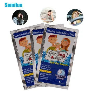 

Sumifun 1/3/8/10Bags Cooling Patches Adult Baby Fever Down Lower Temperature Ice Gel Polymer Hydrogel Medical Plaster C1593