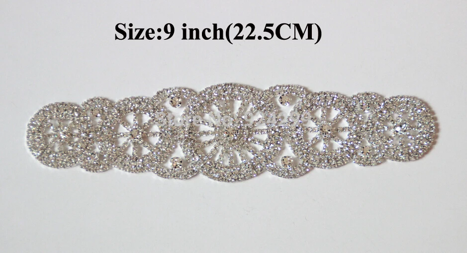 Бесплатная доставка 1 шт. 9 ''Rhinestone Аппликация для свадебное платье Свадебные