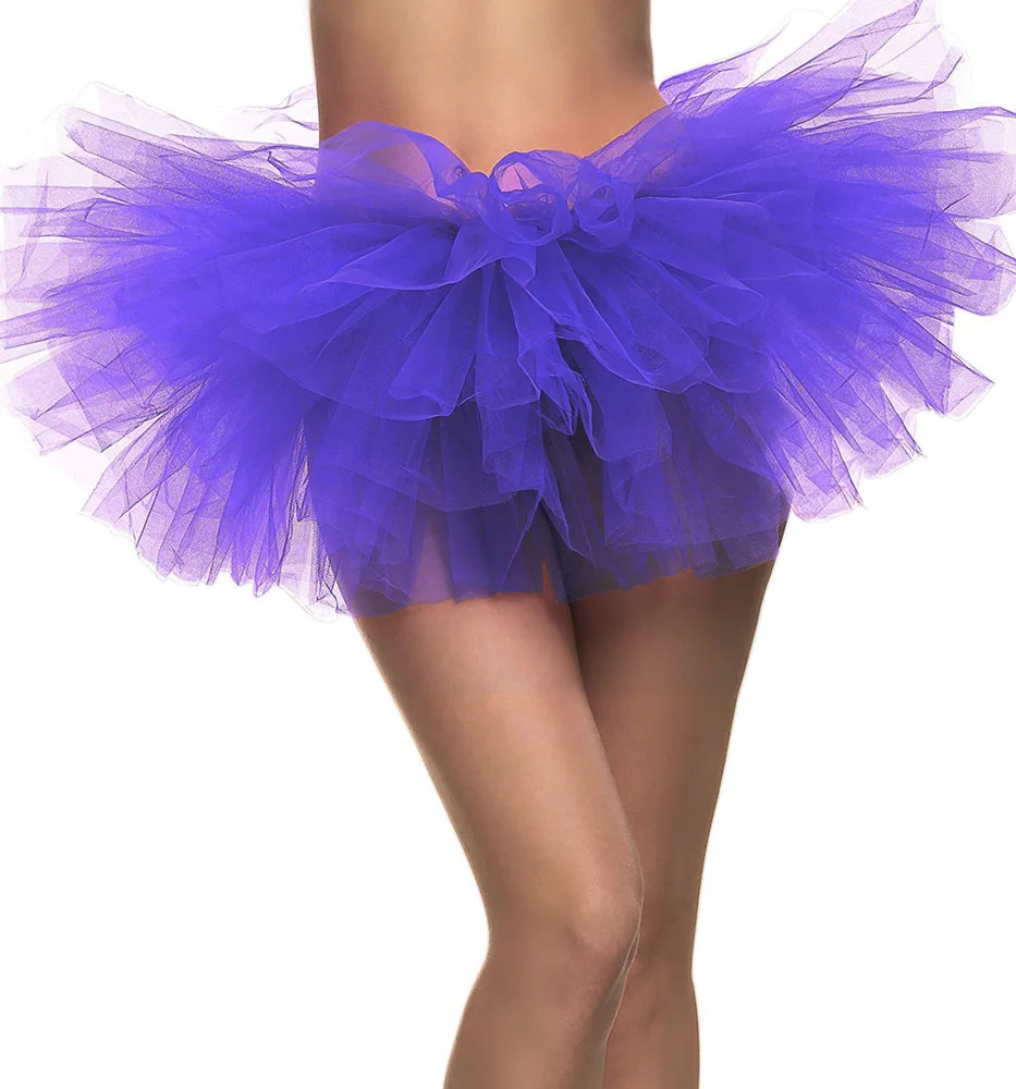 Adult Female Tutu Skirt 5 Layered Tutu Mini Ball Gown Skirt Women Lady's Tulle Princess Party Skirts Sexy Club Short Pettiskirt Skirts Skirts