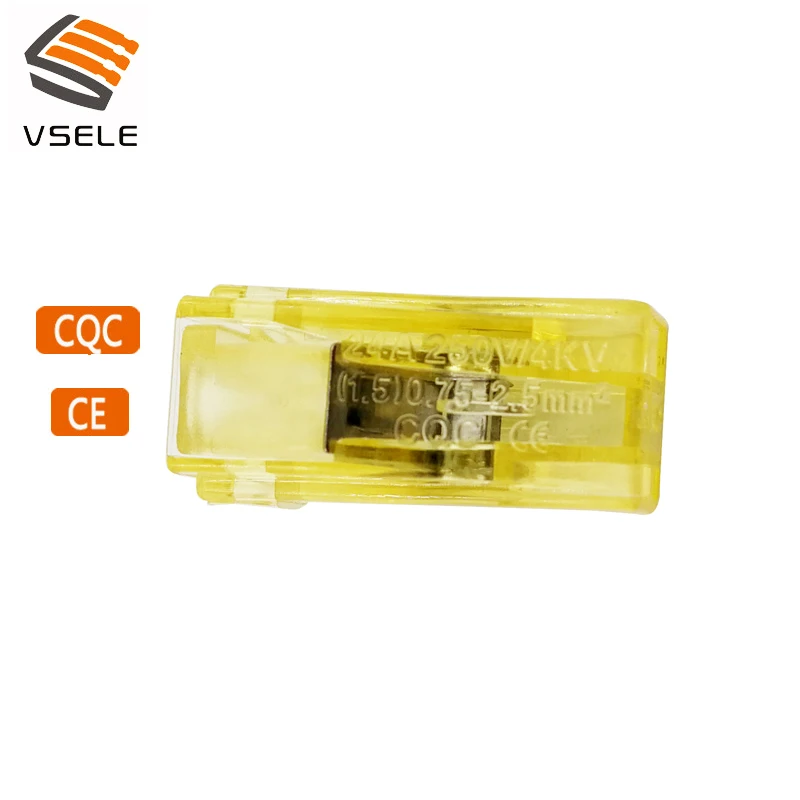 30 шт./лот VSE 102 C твердые провода разъемы 0 75 773 мм2 2p Тип штекера пружинный зажим Мини